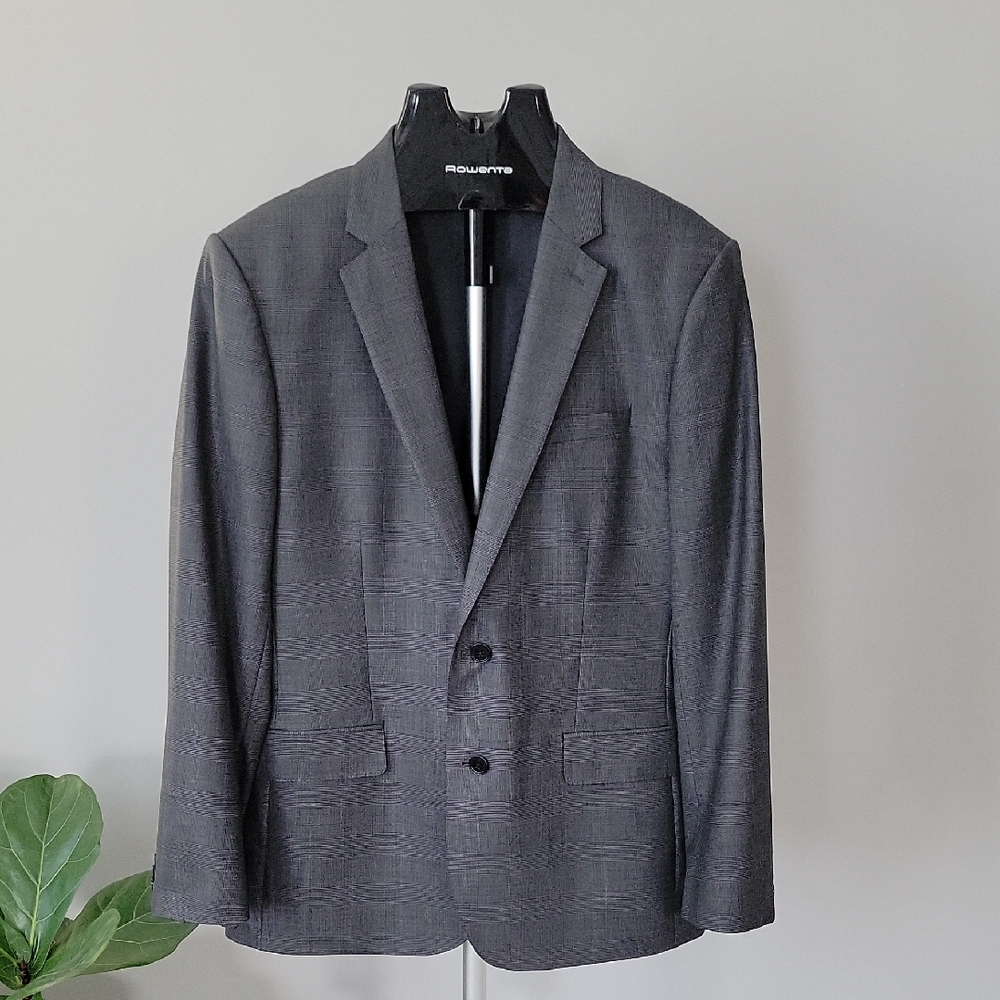 Express Men's Suit Charcoal Wool 2 Piece Set